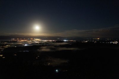 Night time view over Corfu