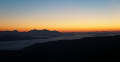 Sunrise over the bay of Argos