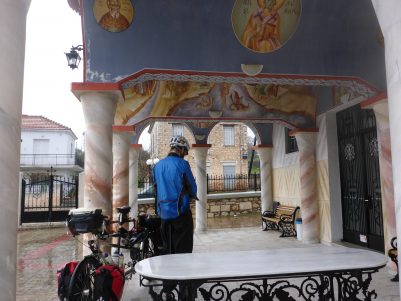 Sheltering at a church for lunch