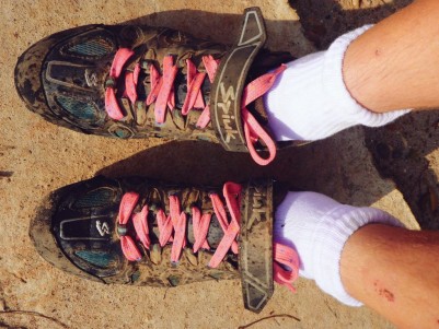 It's hard to buy shoe laces in a country where everyone wears sandles so you can't be too picky with the colour when you do find some