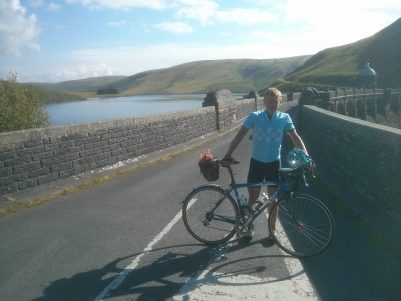 Matt on the Craig Goch Dam, Elan Valley