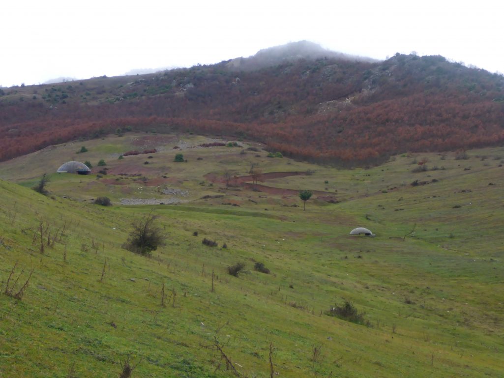 Bunkers on the hillside