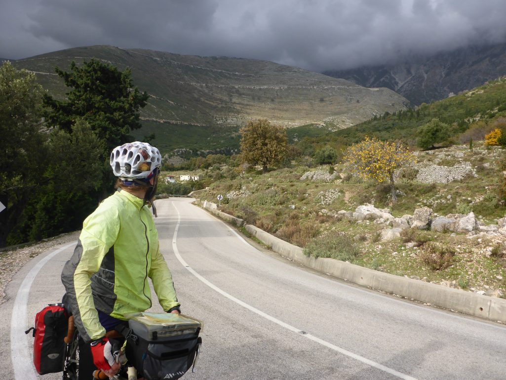 Looking back at the Llogara Pass