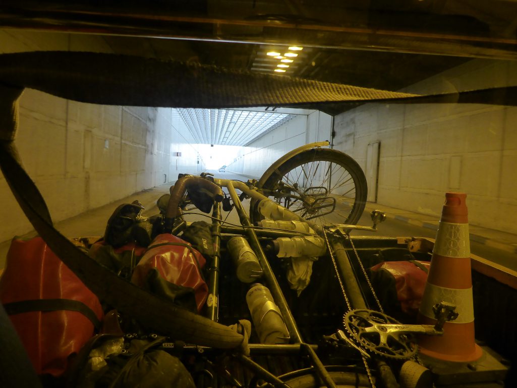 Getting a lift through the sub-sea tunnel