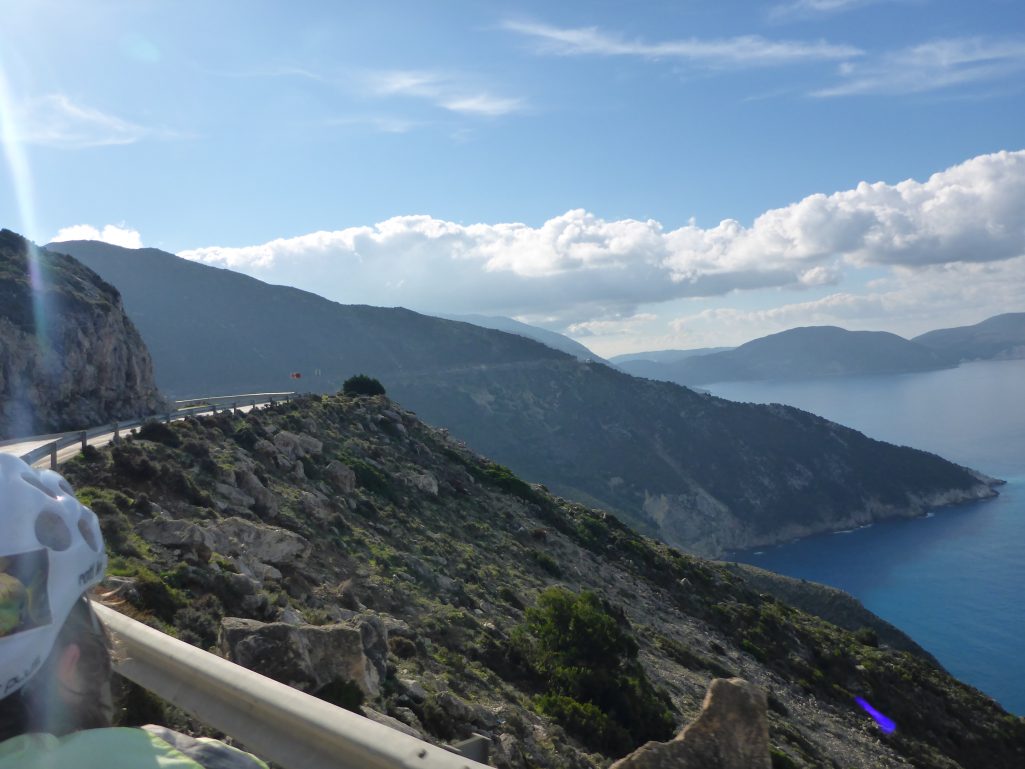 Riding the coast road from Assos