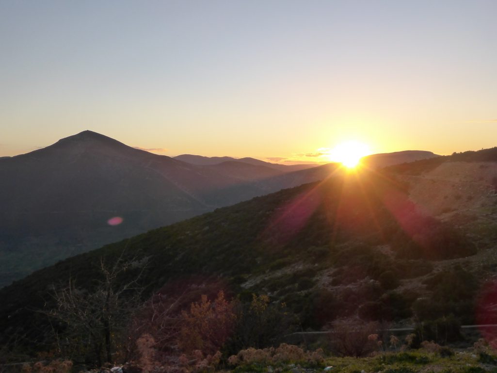 Sunset in the mountains
