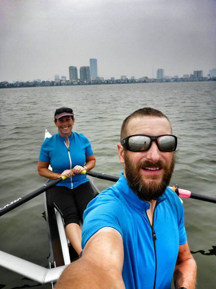 Rowing on the West Lake, Hanoi